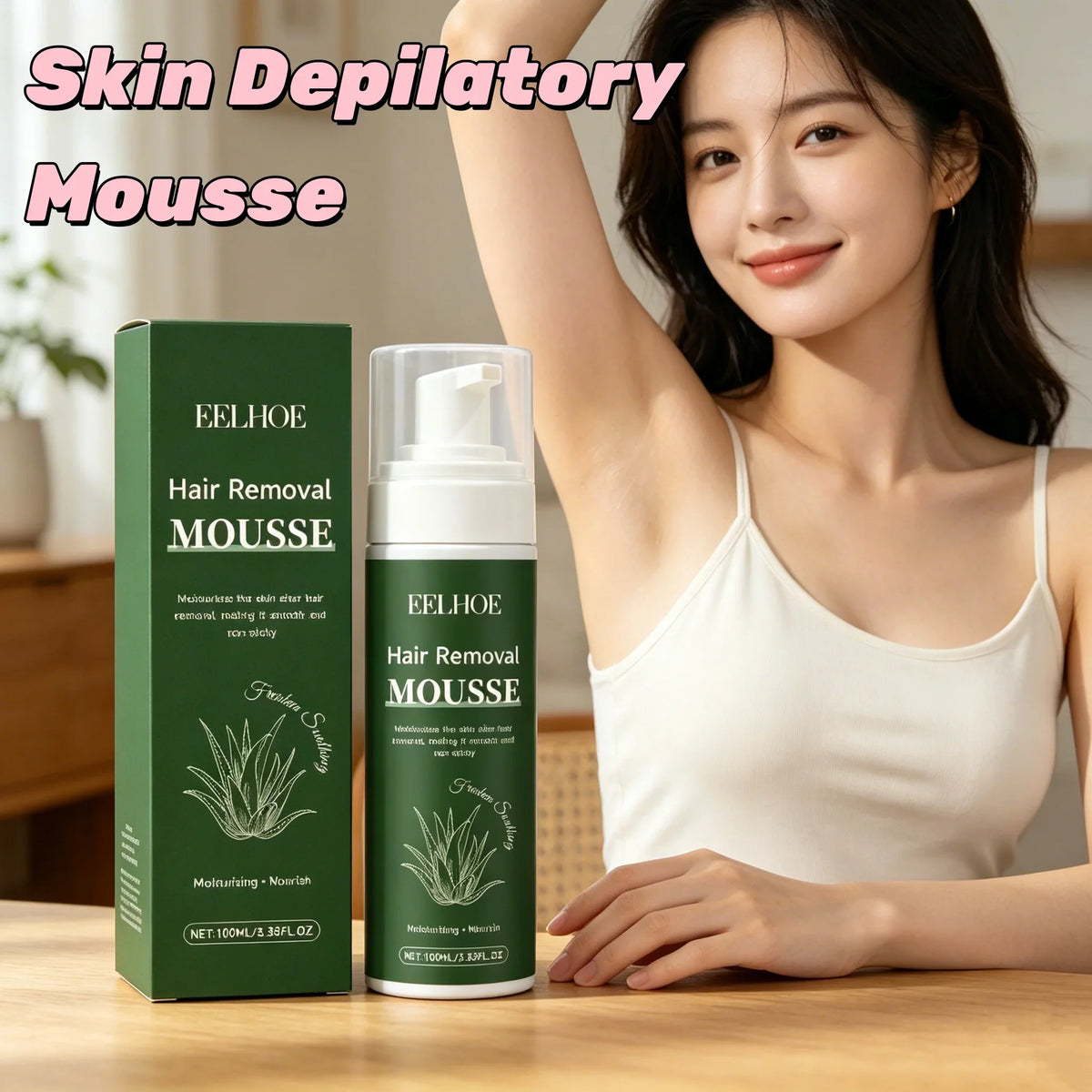 EELHOE Hair Removal Mousse – Fast 5-Min Depilatory Foam 100g