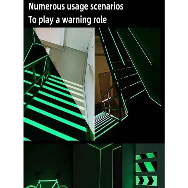 Glow-in-the-Dark Fluorescent Safety Tape | Stair & Stage Marking