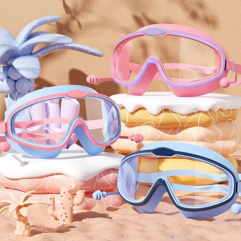 Kids Big Frame HD Anti-Fog Swim Goggles – Boys & Girls