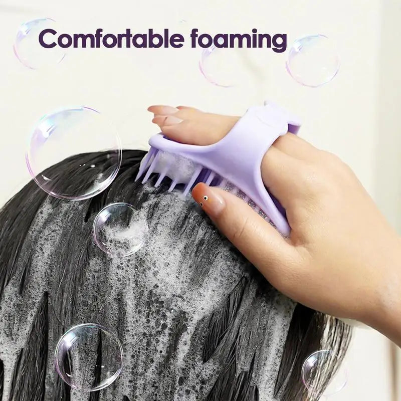 Hollow Out Hair Brush Scrubber Shampoo Scalp Scrub Massager Gentle