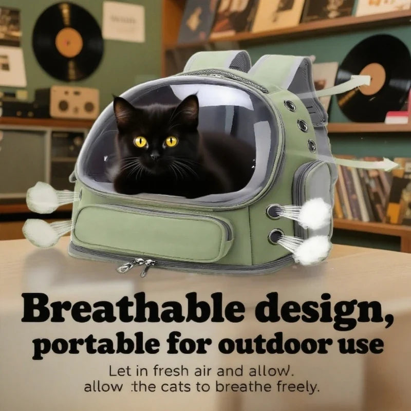 Transparent Pet Carrier Backpack – Breathable Cat Travel Bag