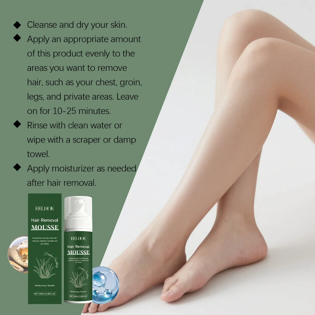 EELHOE Hair Removal Mousse – Fast 5-Min Depilatory Foam 100g