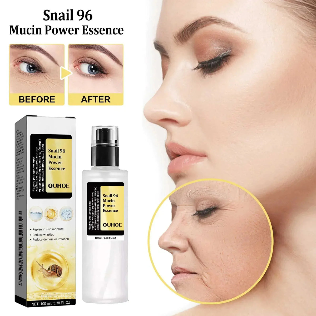 Snail Mucin Peptide Essence – Hyaluronic Acid Skin Serum