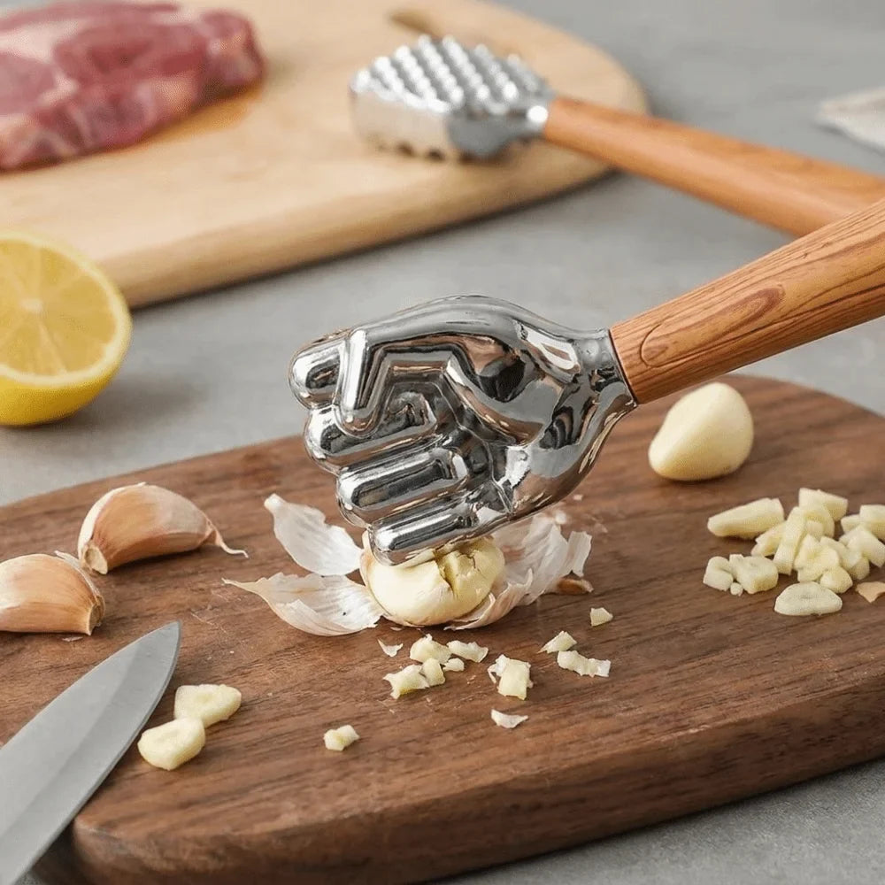 Double-Sided Meat Tenderizer Mallet | Zinc Alloy Wood Handle