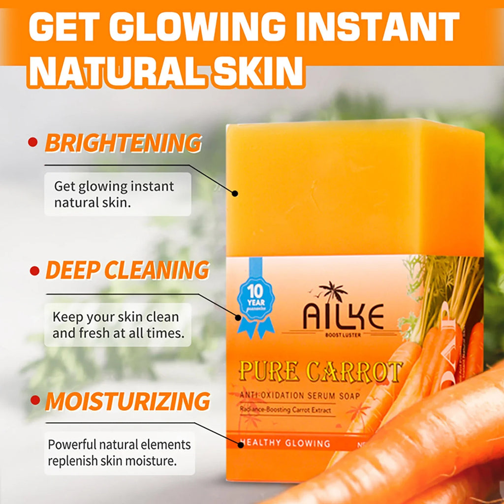 AILKE Carrot Vitamin C Brightening Soap Bar | All Skin Types