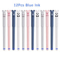 12-Pack Animal Erasable Gel Pens 0.5mm Blue & Black Ink