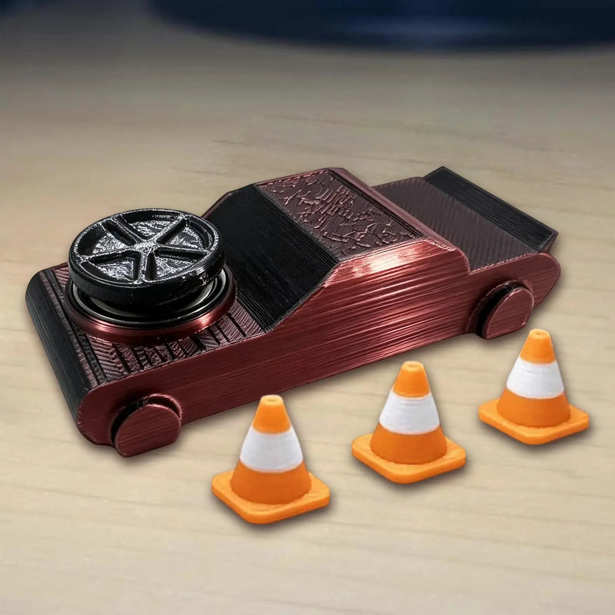 3D Printed Mini Drift Car Fidget Toy – Desktop Racing Set