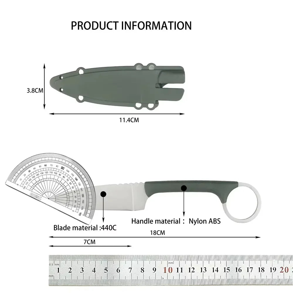 Mini EDC Utility Knife with Sheath – Stainless Steel Pocket Knife