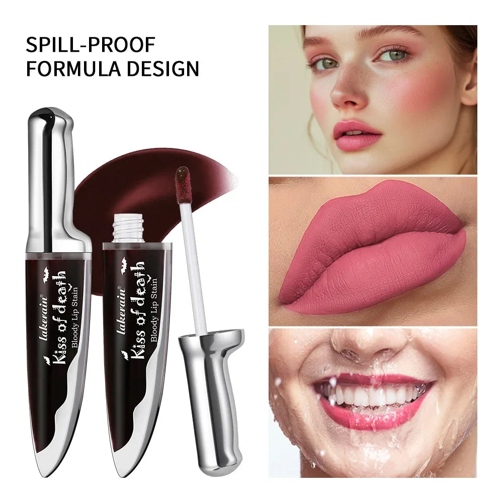 Gothic Bloody Lip Stain – Matte, Waterproof & Long-Lasting