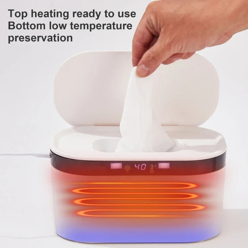Baby Wipe Warmer & Dispenser | Night Light, 3-Level Temp