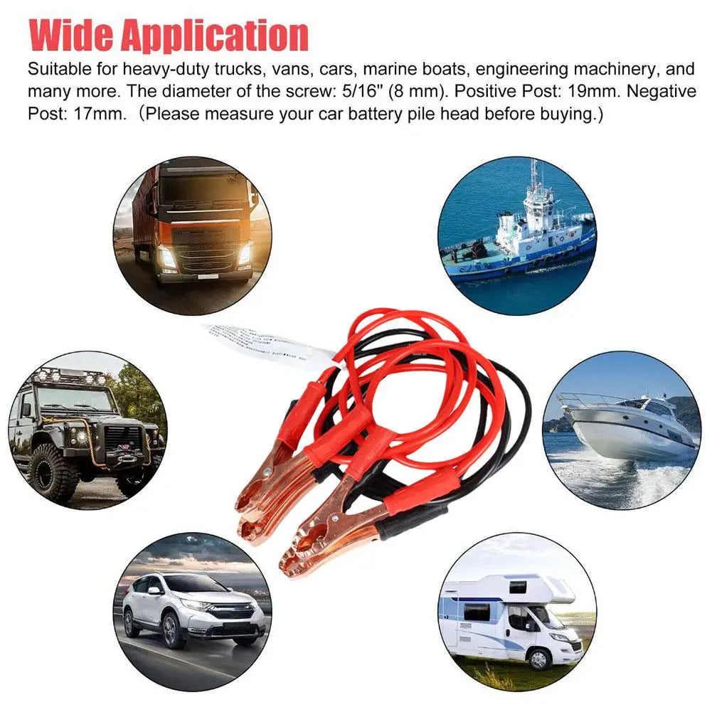 500A Car Battery Jump Start Cables – Heavy-Duty Booster Clamps