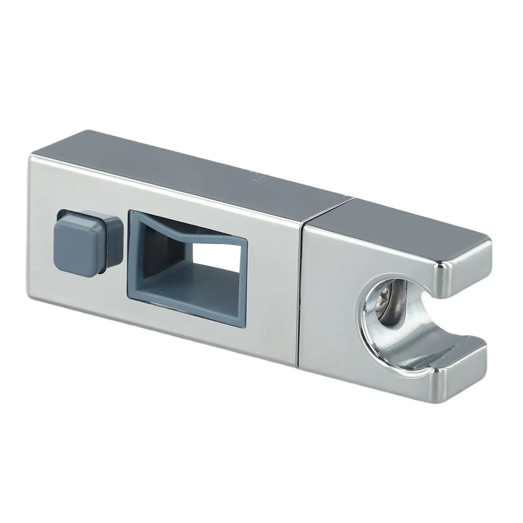Adjustable Chrome Shower Rail Slider Bracket – 360° Swivel