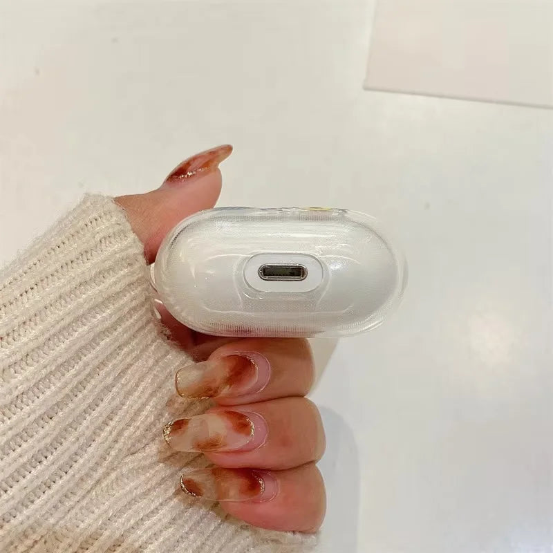 Floral Transparent AirPods Case – AirPods 1, 2 & Pro Cover