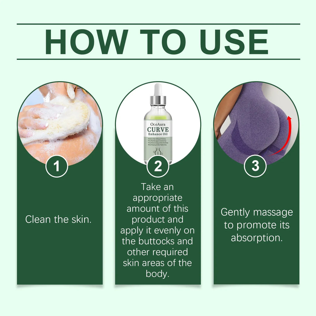OceAura Hip Firming & Lifting Essence Oil – Butt Enhancer 30ml