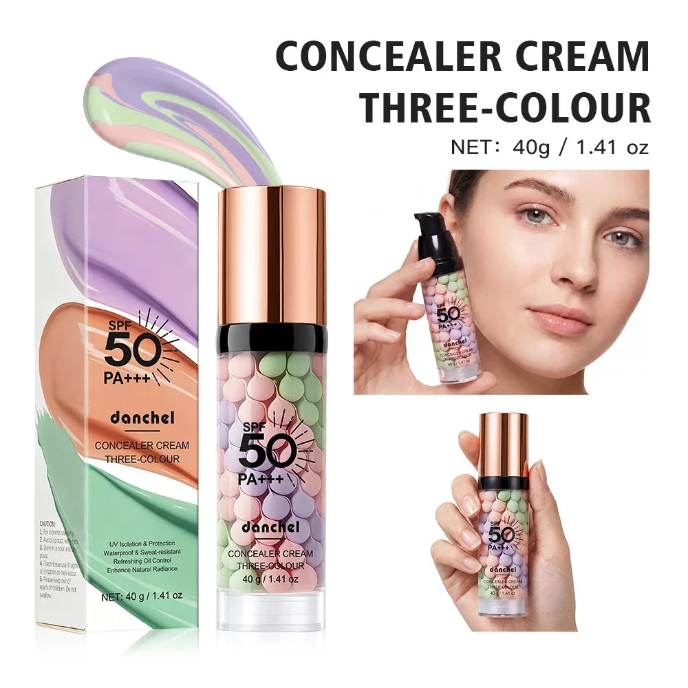 3-Color Correcting Primer & Concealer Cream – Brightening Base