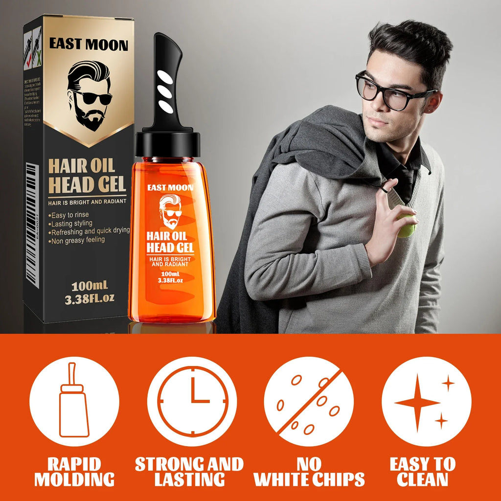 East Moon 2-in-1 Men's Hair Wax Gel & Comb 100ml
