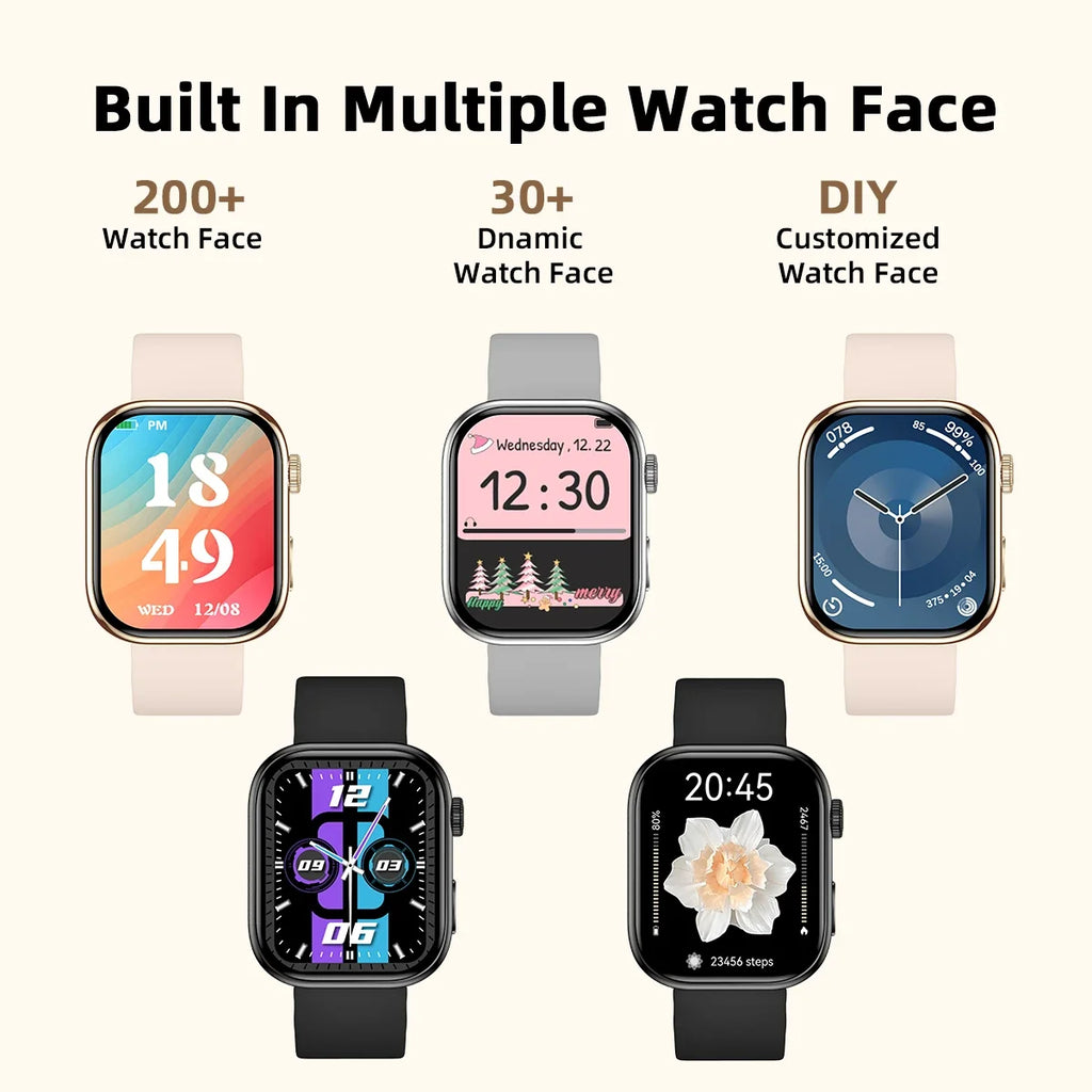 SIMSONLAB 2.01" Smart Watch – Bluetooth Call & Fitness Tracker
