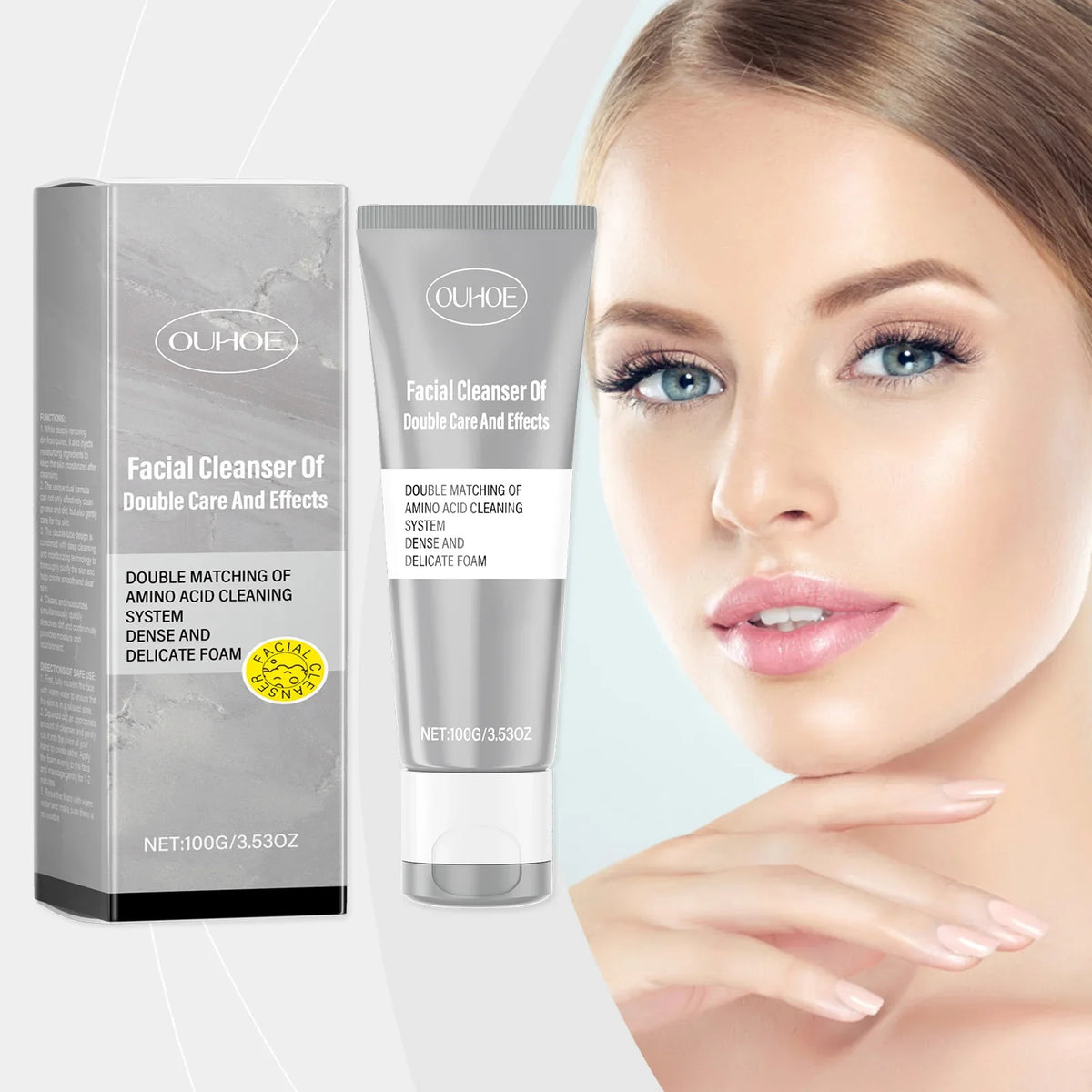 OUHOE 100g Double Cleansing Moisturizing Facial Cleanser