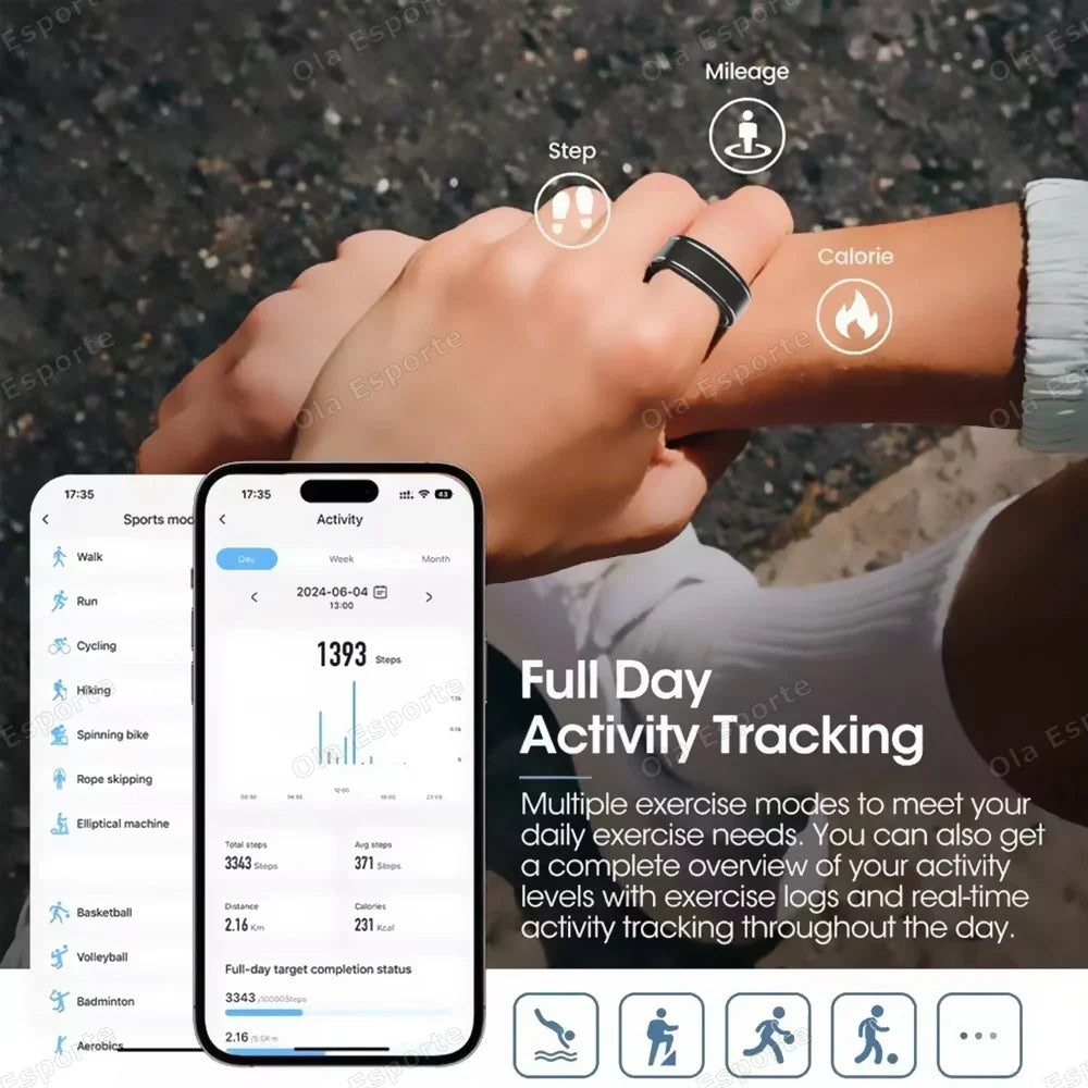 Smart Ring | Heart Rate, SpO2 & Sleep Tracker – 5ATM