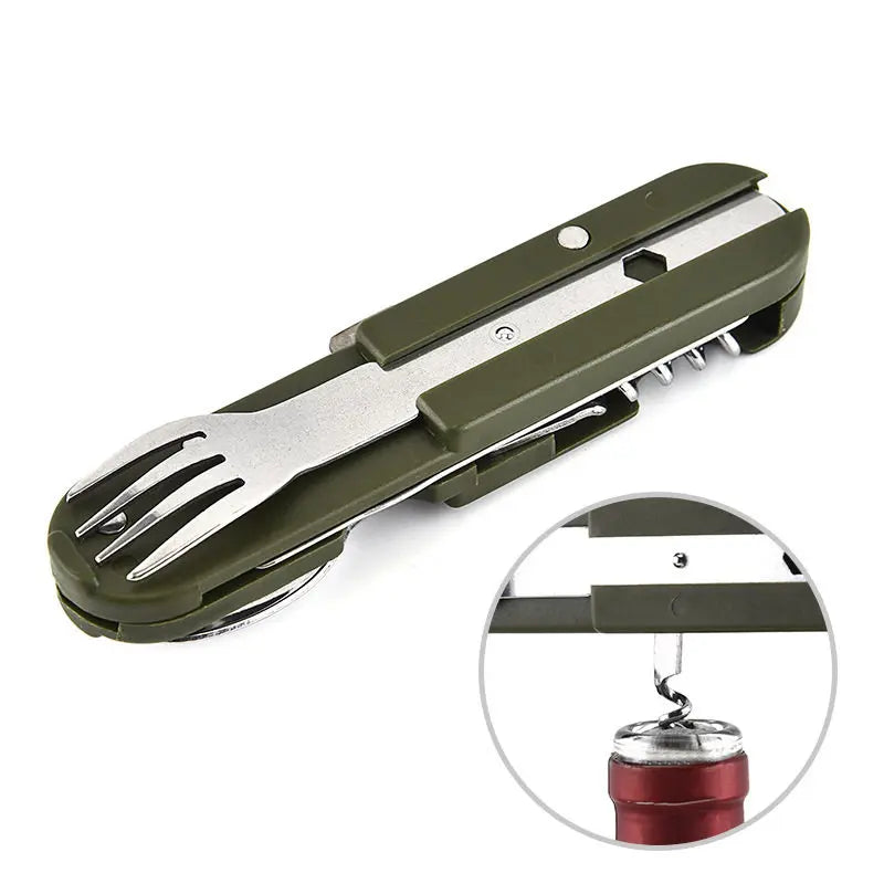 Folding Camping Cutlery Set – Stainless Steel Fork Spoon Knife