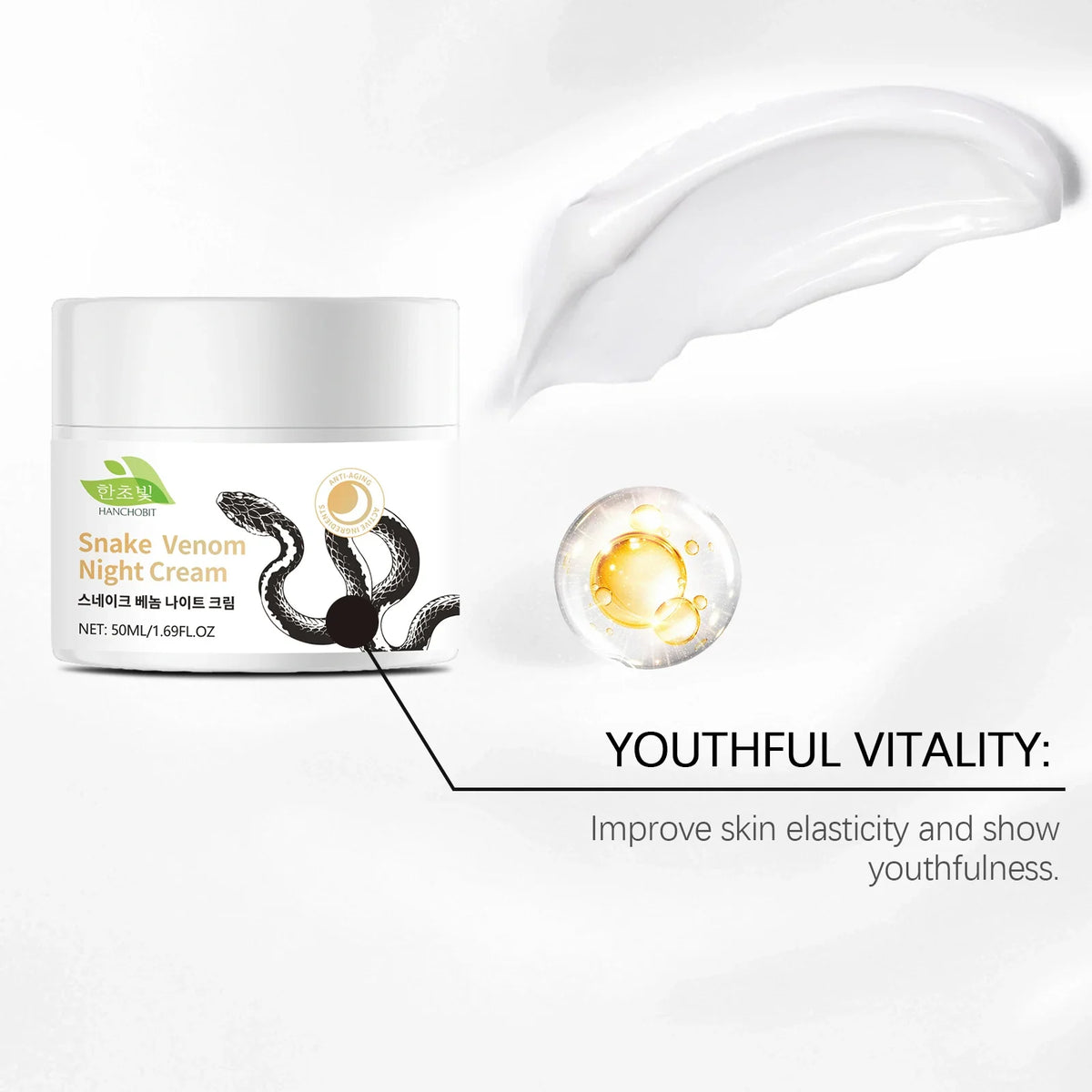 Snake Venom Night Cream – Deep Nourish & Smooth Skin | 50ml