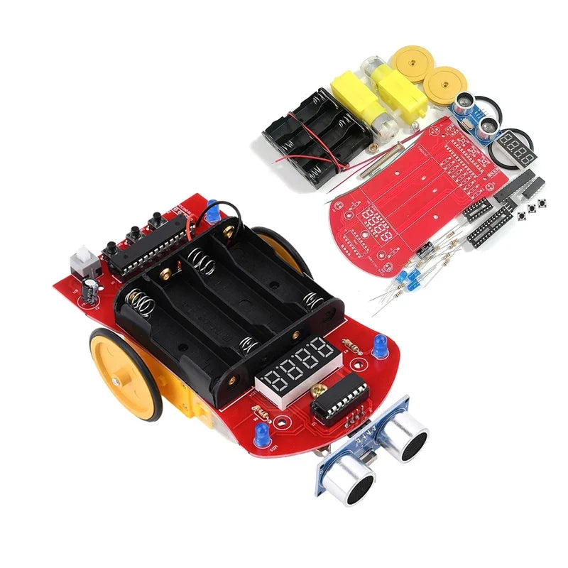 DIY Ultrasonic Obstacle Avoidance Robot Car Soldering Kit