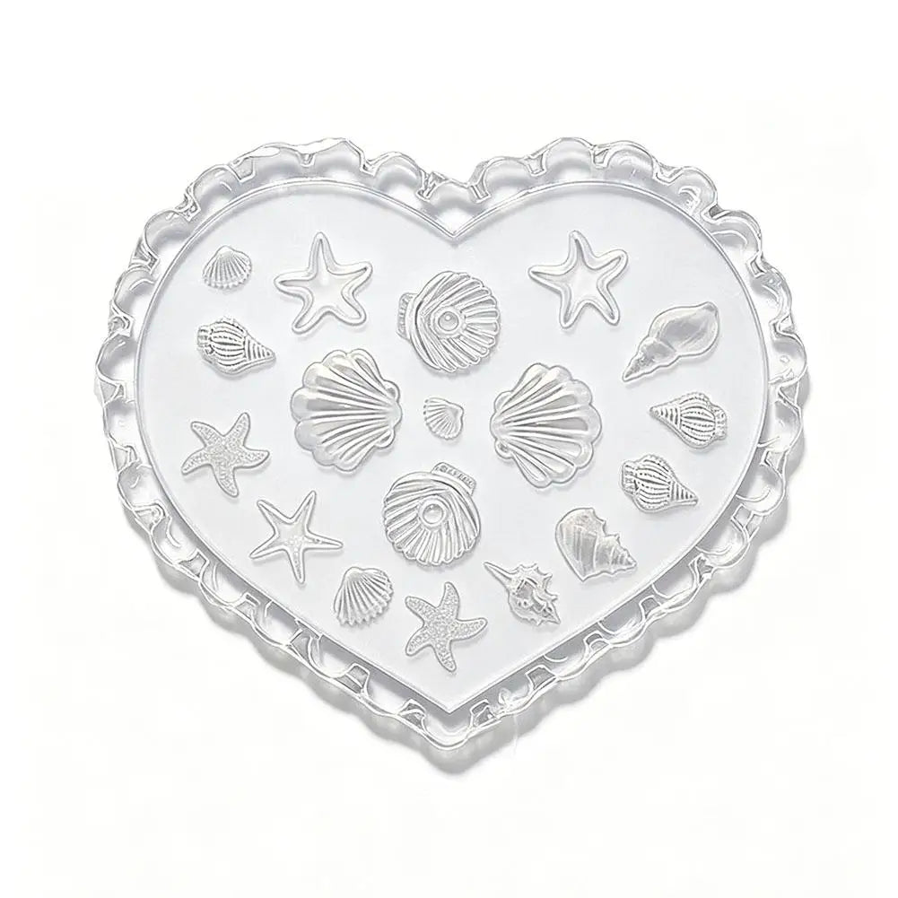 3D Ocean Silicone Nail Art Mold – Starfish & Shell Designs