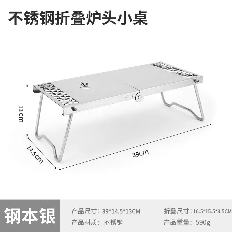 Folding Camping Stove Table – Lightweight Stainless Steel