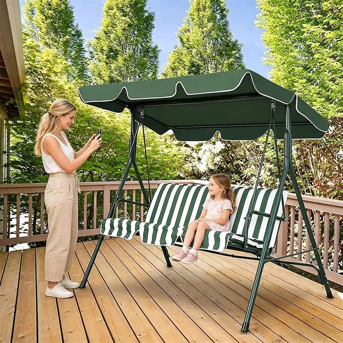 Waterproof UV-Resistant Patio Swing Canopy Replacement Cover