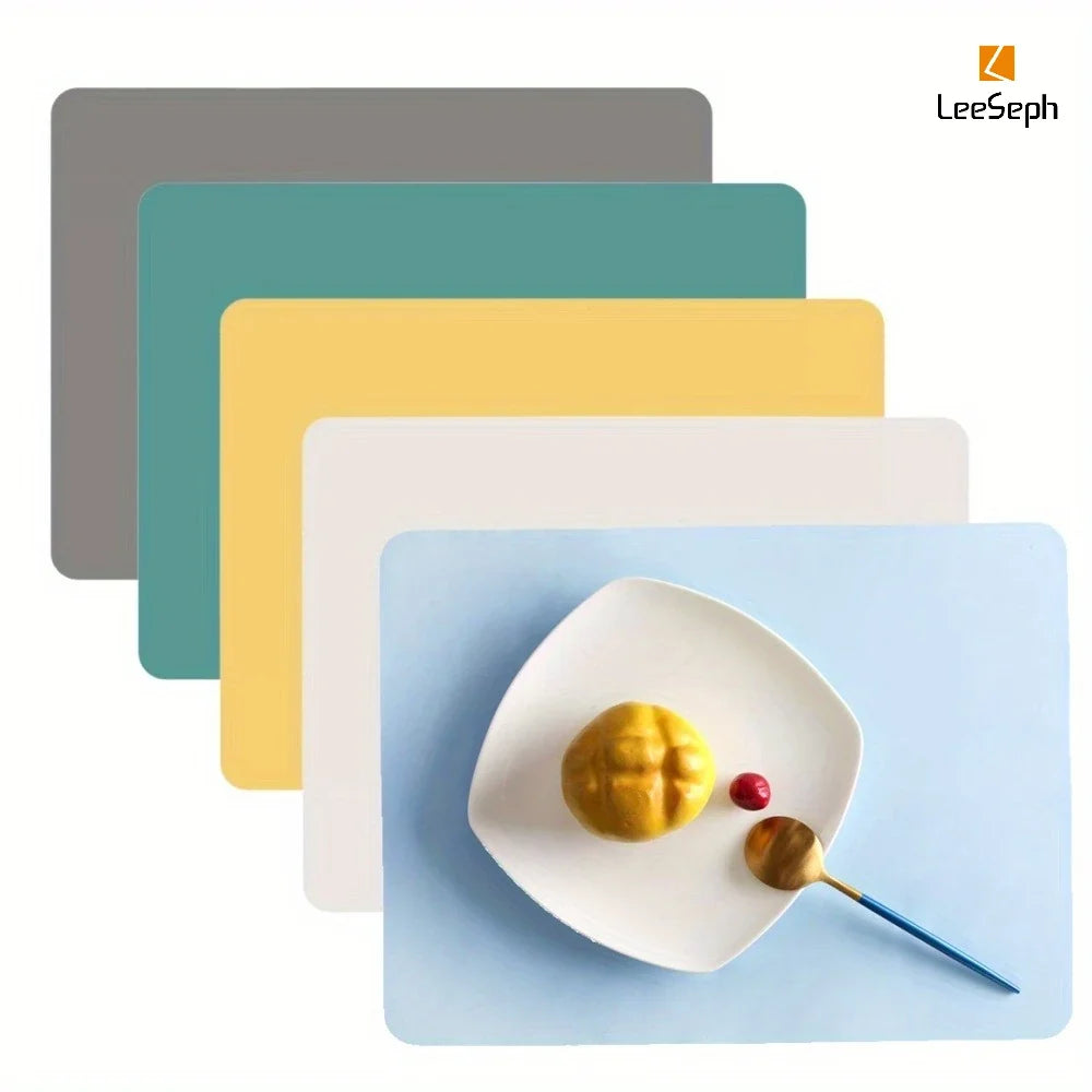 Leeseph Silicone Placemats Non-slip Waterproof Stain Resistant