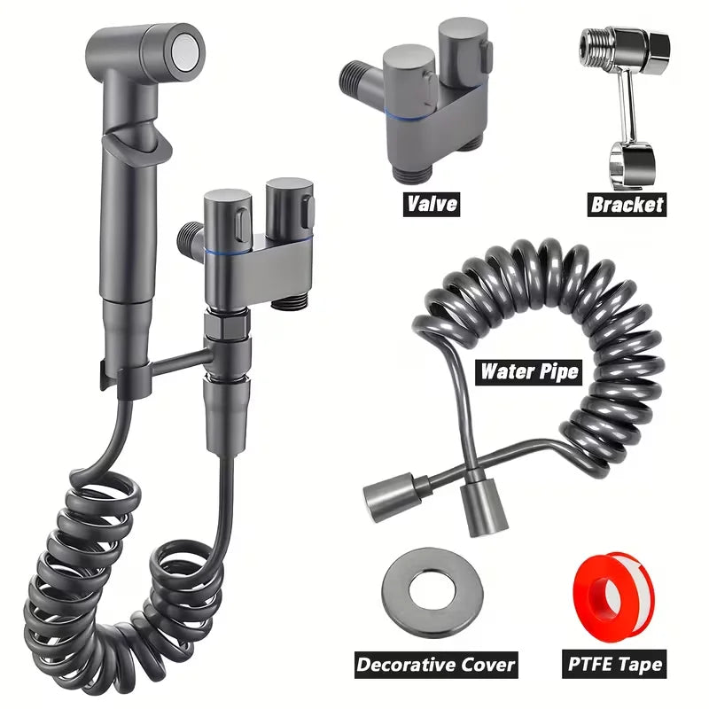 Handheld Bidet Sprayer Set – Portable Cold Water Toilet Cleaner