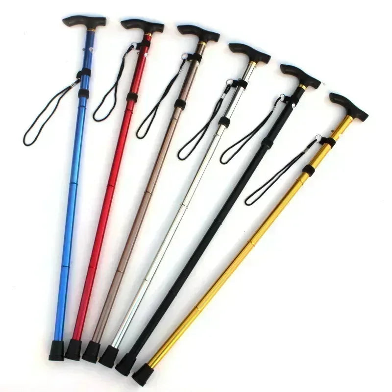 Foldable Aluminum Trekking Pole – Adjustable Hiking Walking Stick