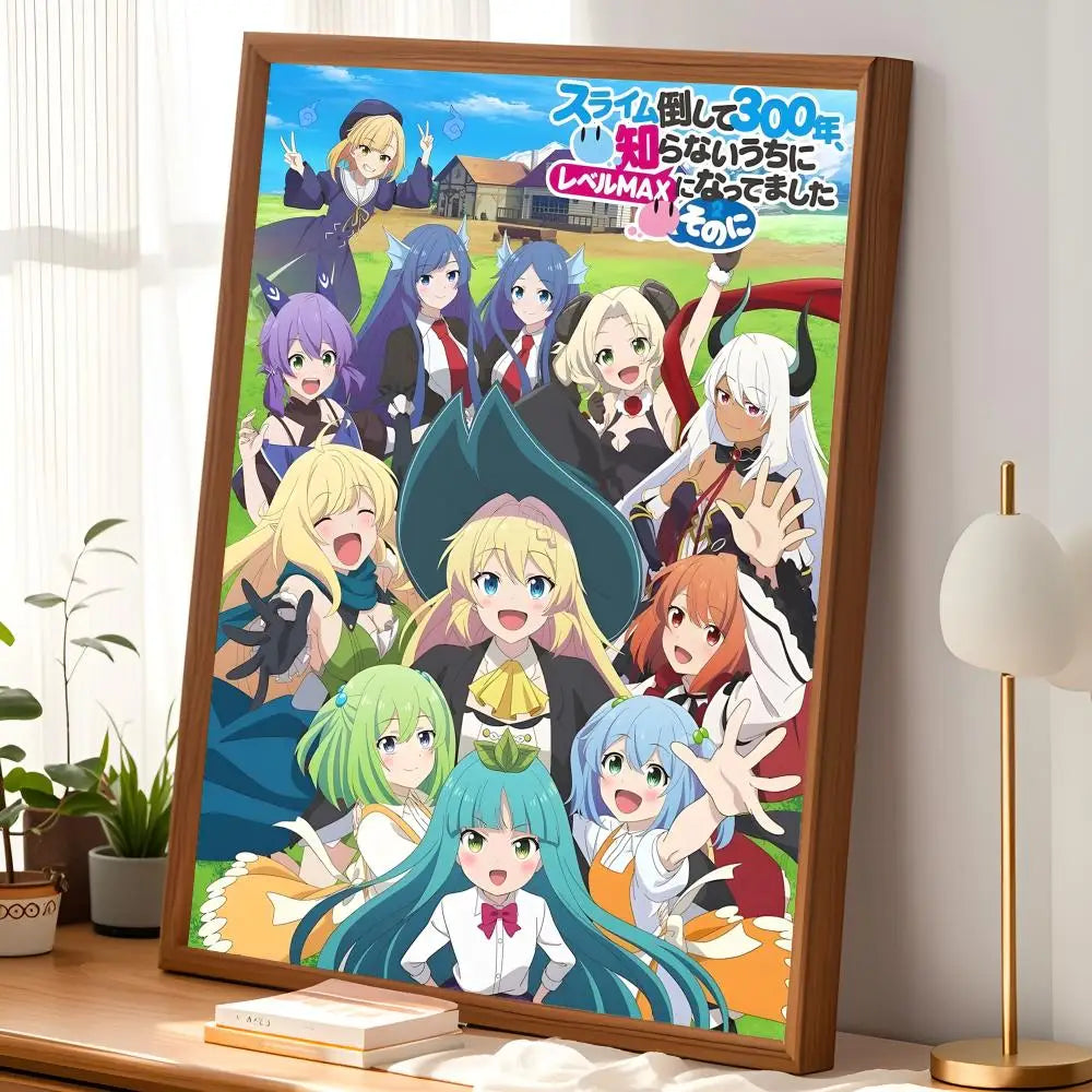 Killing Slimes 300 Years Anime PVC Wall Poster | HD Self-Stick