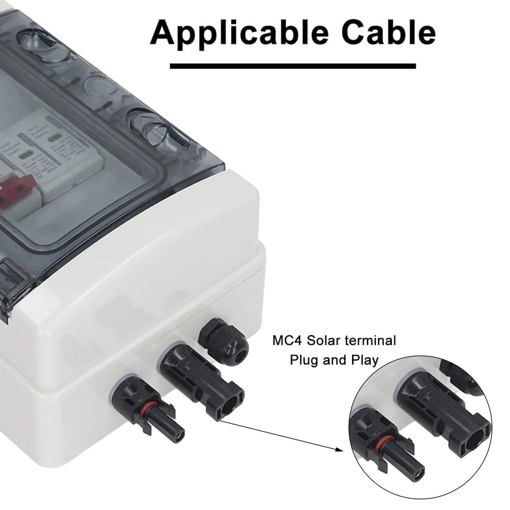 PV Combiner Box IP65 Waterproof Solar Photovoltaic DC500V 32A Circuit