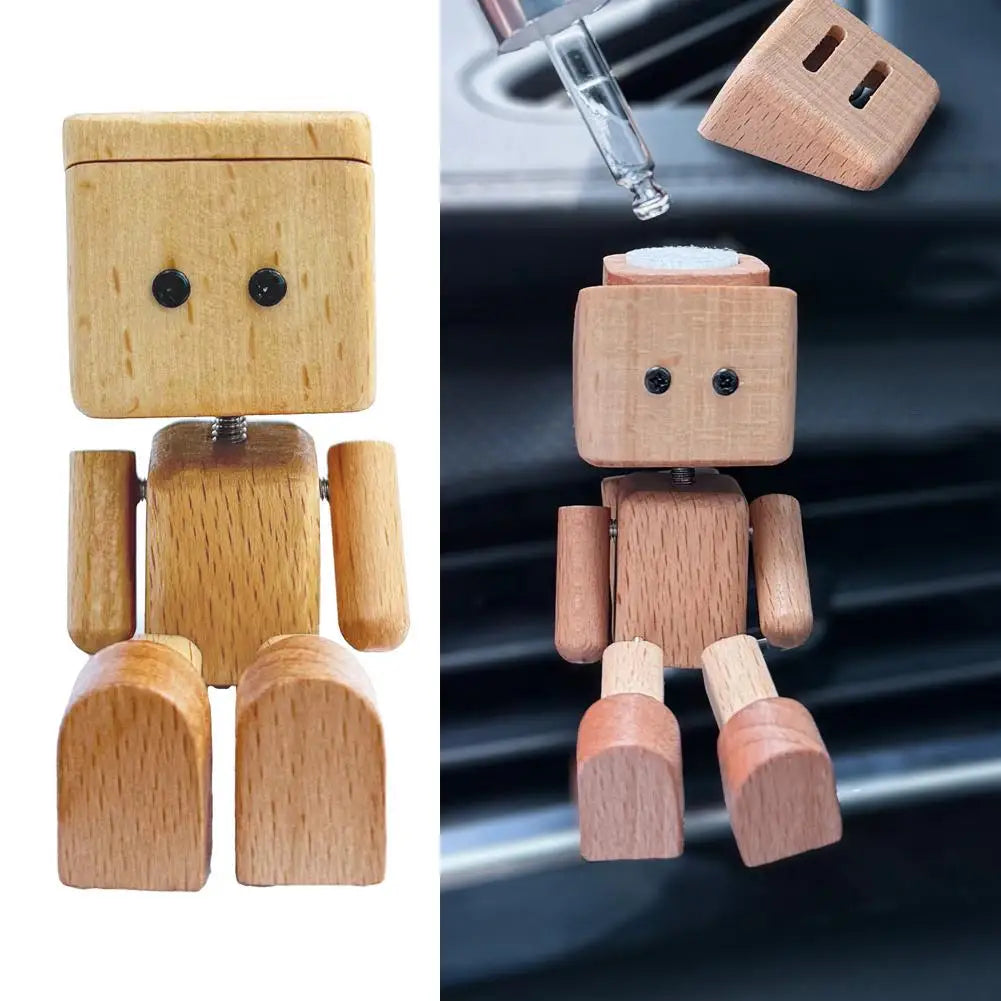Shaking Wooden Man Figurine – Funny Desk Decor & Gift