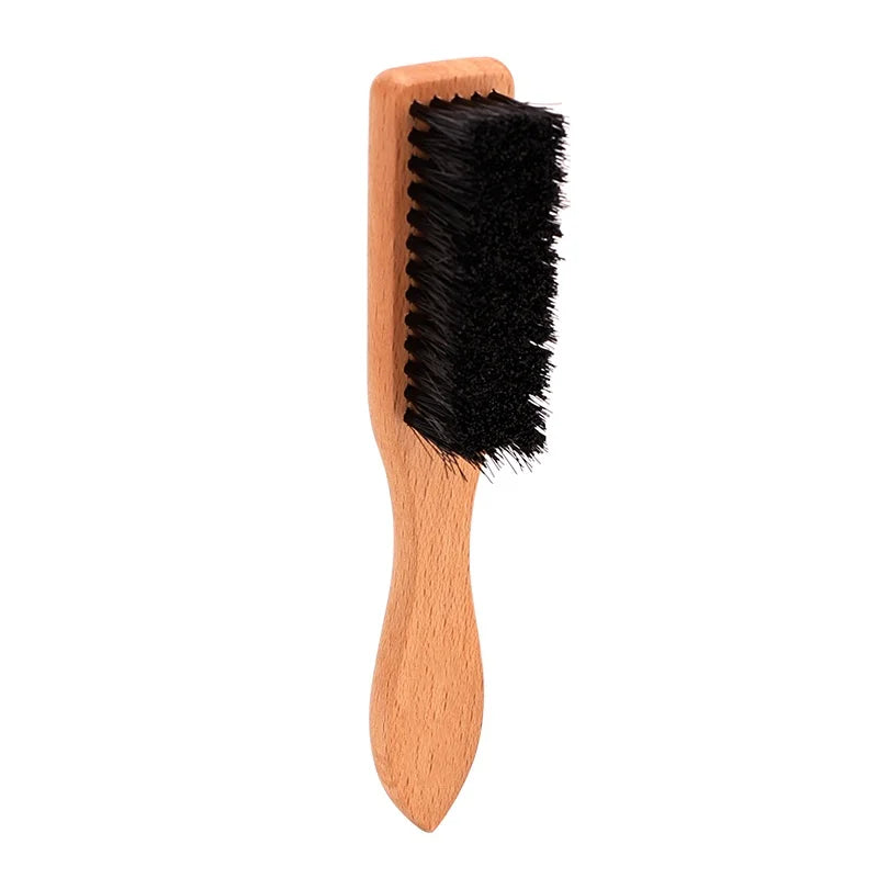 Men's Wood Handle Beard Brush & Neck Duster | Salon Tool