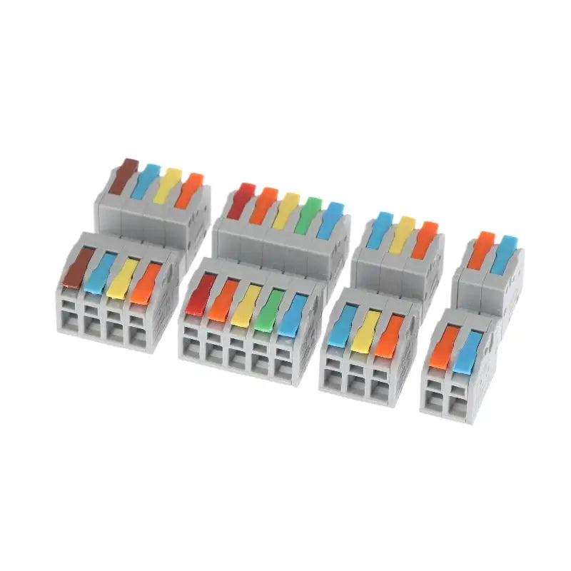 2 Universal Compact Electrical Wiring Connectors Push-in Butt
