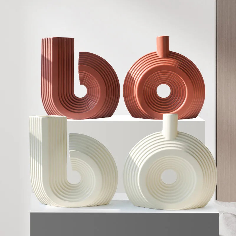 Modern Minimalist Alien Symbols Vase Homestays Hotel Simple Decor