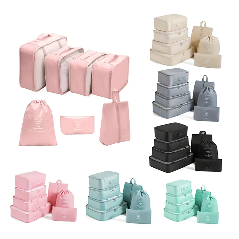 7-Piece Travel Storage Bag Large Capacity Luggage Organizer Clothes