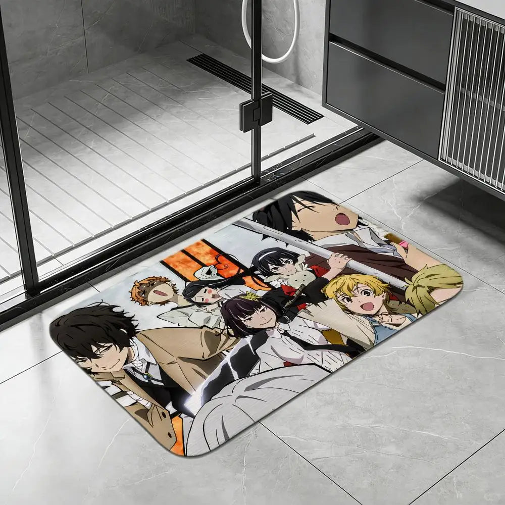 Anime Bungo Stray Dogs Diatomite Bath Mat – Quick Dry Non-Slip
