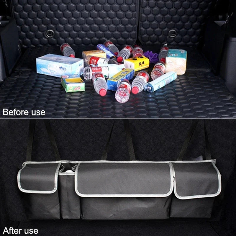 Car Trunk Storage Bag SUV Seat Back Hanging Multi Functional Mesh