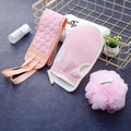 3-Piece Exfoliating Bath Set – Back Scrubber, Gloves & Loofah