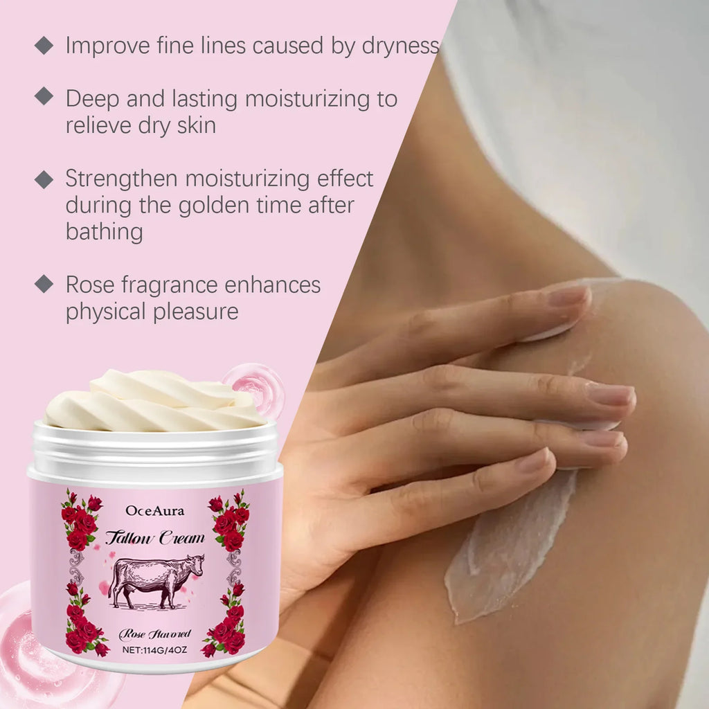 OceAura Rose & Milk Body Moisturizing Cream | 100–500g