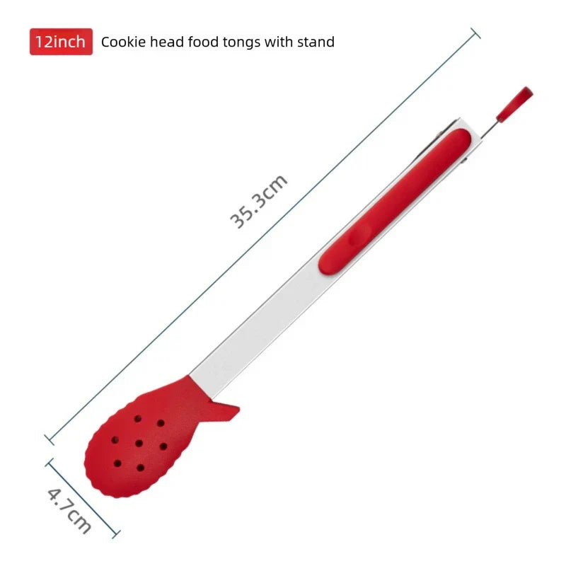 Heavy Duty Silicone Food Tongs – Heat Resistant BBQ Kitchen
