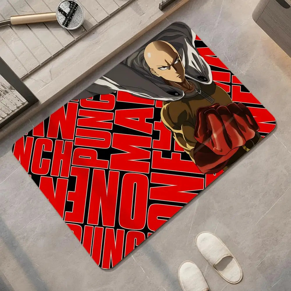 One Punch Man Diatomite Bath Mat – Quick Dry & Non-Slip