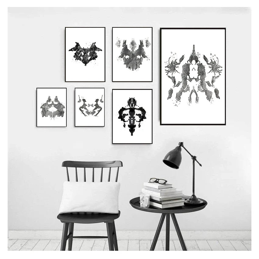 Rorschach Test Canvas Wall Art | Psychologist Gift Print