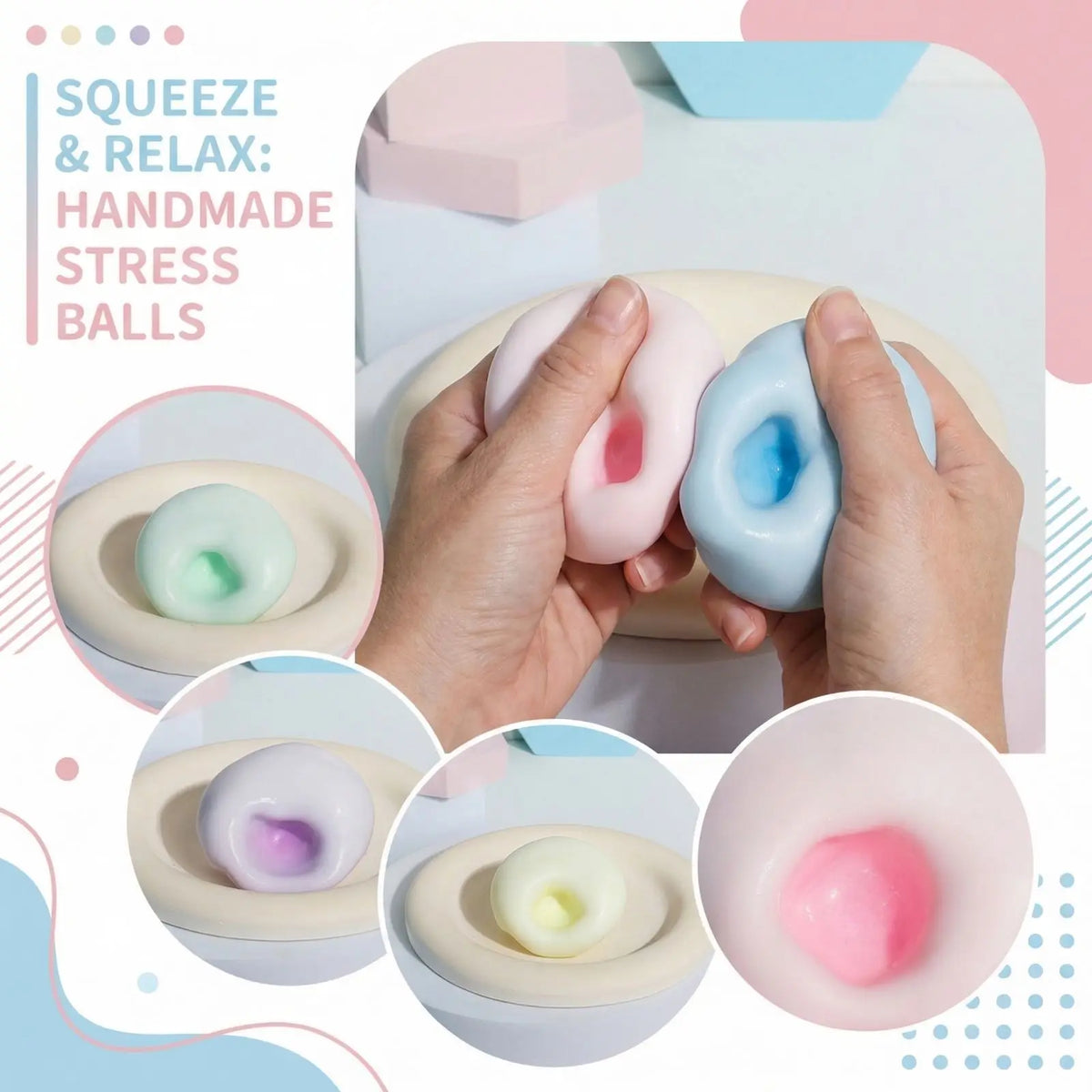 Squishy Squeeze Fidget Toy – Soft Sensory Ball for Kids & Adults