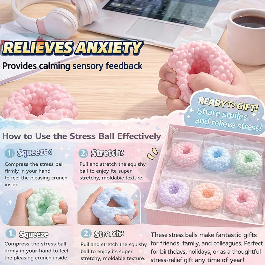 Crunchy Stress Ball – Sand-Filled Sensory Fidget Toy | 12 cm