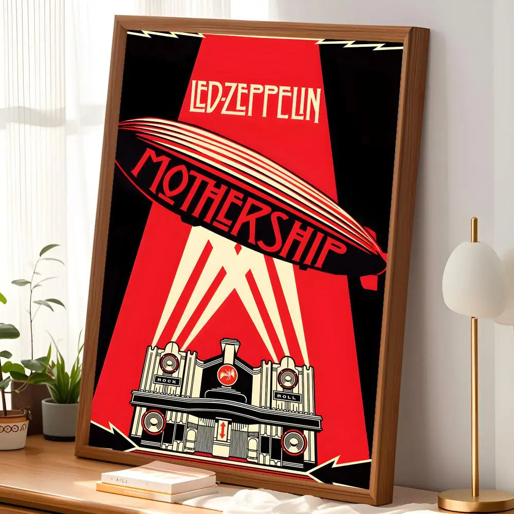 Led Zeppelin Self-Stick HD Wall Poster – Waterproof Room Decor
