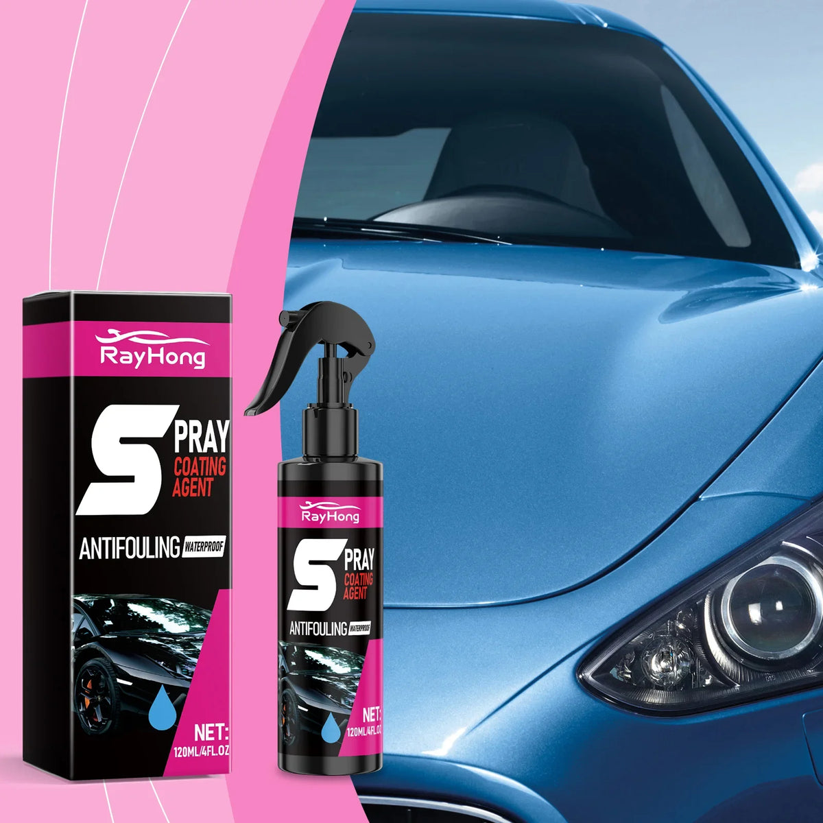 RayHong Car Coating Spray – Antifouling & Brightening 120ml